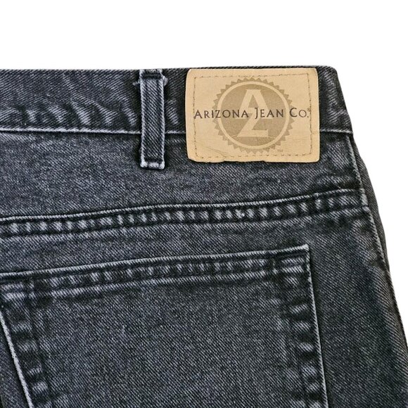Vintage 90s Mens Arizona Jeans Faded Black Denim 36x30 Measures 35 Straight Leg - Picture 5 of 8